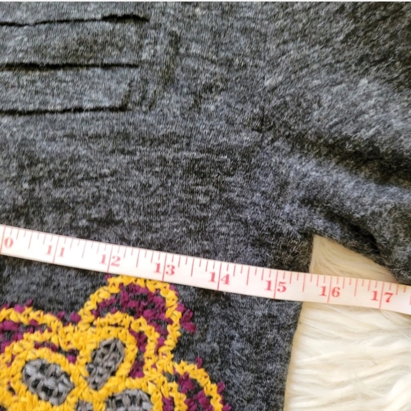 Freelance Dress Sz M Embroidered Boho Floral Gray Collar Junior Women - Picture 5 of 9